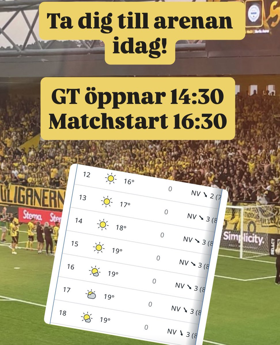 Visst ses vi på arenan idag!