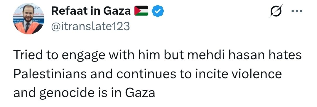 Repeat after me:

Mehdi Hasan is not an ally.
Mehdi Hasan has never been an ally.

He is a Dems propagandist, controlled opposition, and he has Palestinian blood on his hands.