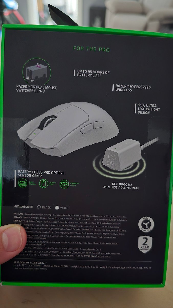 Alexelcapo (@evilafm) on Twitter photo Sorteito del patrocinador <a href="/RazerES/">R Λ Z Ξ R 🇪🇸</a>, un Viper V3 Pro. Lo de siempre ya sabes
- Seguir a <a href="/RazerES/">R Λ Z Ξ R 🇪🇸</a> y RT al tweet
- Residir en España
- Os diría lo de elegir color pero me ha dado por el blanco y estoy pidiendo todos los periféricos de ese color, sorry
Tenéis hasta el viernes 29 Sorteito del patrocinador <a href="/RazerES/">R Λ Z Ξ R 🇪🇸</a>, un Viper V3 Pro. Lo de siempre ya sabes
- Seguir a <a href="/RazerES/">R Λ Z Ξ R 🇪🇸</a> y RT al tweet
- Residir en España
- Os diría lo de elegir color pero me ha dado por el blanco y estoy pidiendo todos los periféricos de ese color, sorry
Tenéis hasta el viernes 29