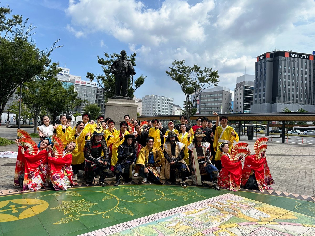 8月29日・31日に名古屋で開催される『にっぽんど真ん中祭り』に大分から初出場する、よさこい【杏葉（きょうば）】のPV撮影に角隈石宗・立花道雪・吉弘鑑理・臼杵鑑速の４武将が参加協力しました。