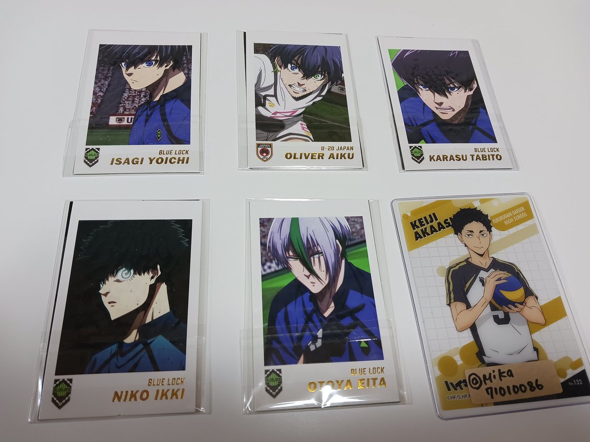 【交換】ブルーロック  Wフォトカードコレクション
譲:潔・乙夜・二子・烏・オリヴァ

求:氷織・凪

郵送交換希望(ミニレター希望)
よろしくお願い致します🌼.*