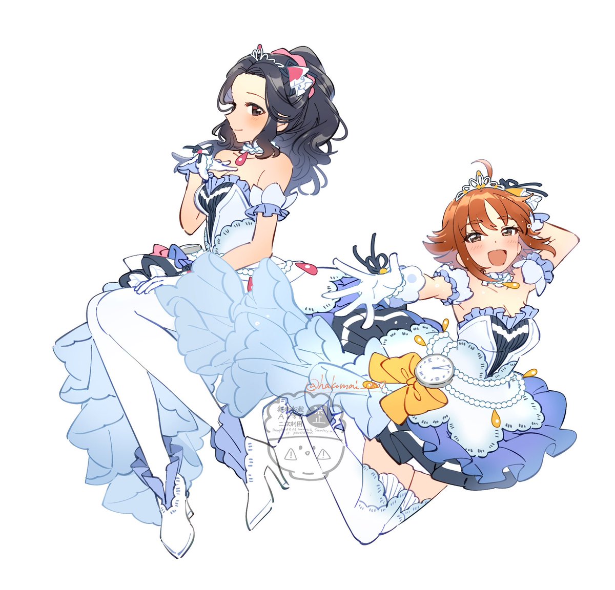 #デレステ10thまで100日なのでアイドル190人全員描きたい
91日目　江上椿　西島櫂