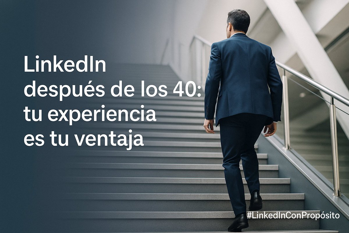 #LinkedIn después de los 40: tu experiencia es tu ventaja

Cumplir 40 años (o pasarlos) no es una desventaja en #LinkedIn. Es, en realidad, tu mejor carta de presentación. La experiencia, los aciertos, los errores y la madurez profesional que traes contigo valen más de lo que
