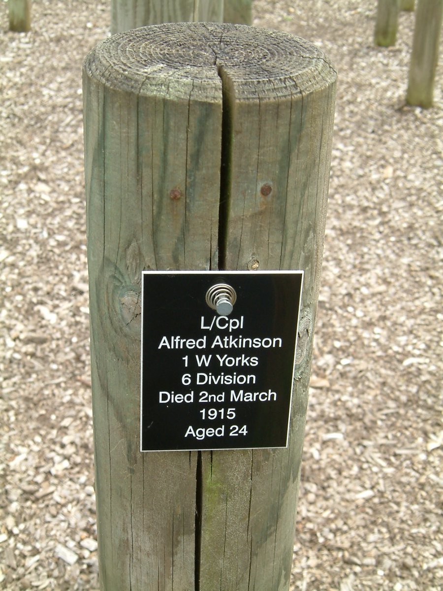 2. 8014 Lance Corporal Alfred Atkinson, 1st Bn. West Yorkshire Regiment (Prince of Wales's Own), executed for desertion 2nd March 1915, aged 24. #WW1 #shotatdawn