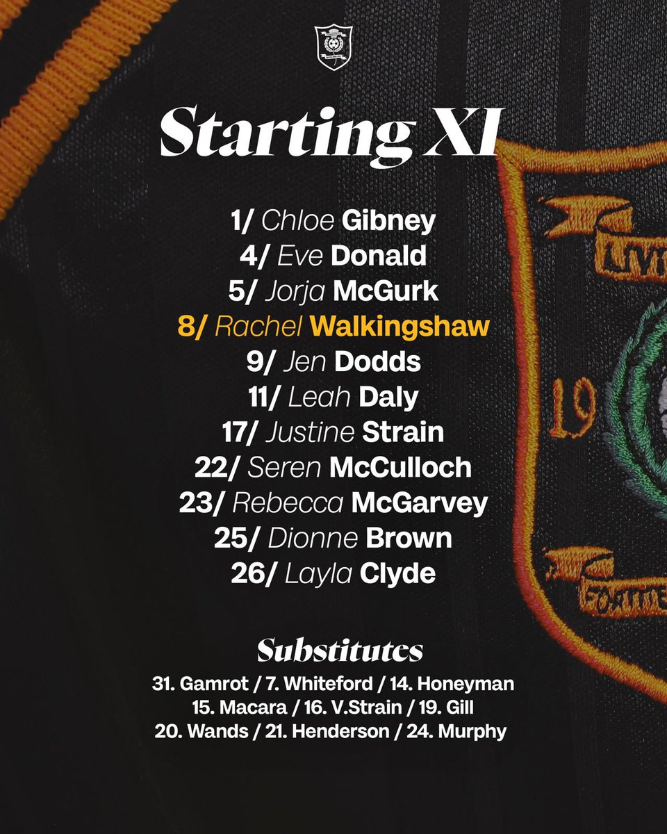 livingstonwfc's tweet image. Our 𝐒𝐭𝐚𝐫𝐭𝐢𝐧𝐠 𝐗𝐈 for this afternoon’s clash In Kirkintilloch against Queen’s Park in the @SWPL 

Dodds in from the start 🤘🏻
McGurk returns 💪🏻
Walkingshaw captains the side 🫡

QP v LIV | #LFCLive | #SWPL2