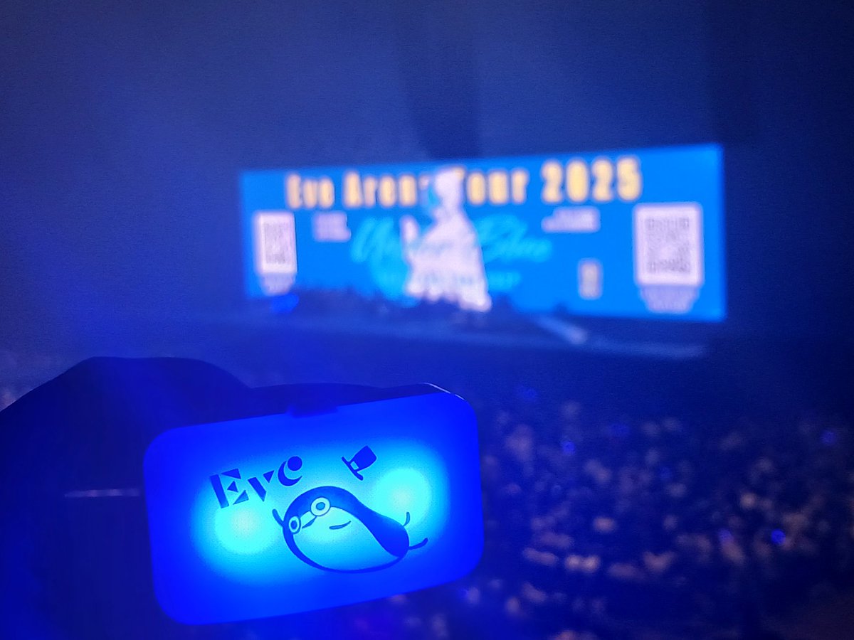 1年ぶりのEveくん〜👁‍🗨💙 ドラマツルギーから追っかけしてる私としては、横浜2daysのファイナルで歌ってもらえてうれしすぎた🫶🫶 ｢みんな元気だね｣って何度も言っててかわいかった！！
#Eve　#EveArenaTour2025　#UnderBlue