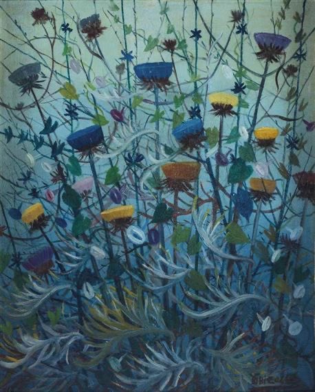 Bibi Zogbé (1890-1975) 
Originally from Lebanon she emigrated to Argentina aged sixteen. 
A Bohemian life mixing with poets and artists
Her work is  collected throughout the world She wants wants us to ‘Listen to the flowers and reflect upon their power of mysterious  seduction’