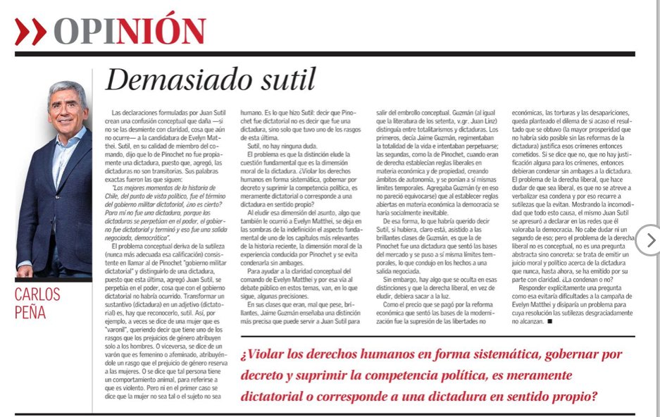 Roberto PAIVA (@pymeexporta) on Twitter photo así de claro es
así cerró un futuro posible
tal vez, con algún propósito subyacente
(<a href="/matiburgos/">Matilde Burgos</a> <a href="/CNNChile/">CNN Chile</a> no le pregunta acerca; sin sutilezas quería decir, lo que dijo)
Carlos Peña <a href="/__elmercurio/">El Mercurio</a> así de claro es
así cerró un futuro posible
tal vez, con algún propósito subyacente
(<a href="/matiburgos/">Matilde Burgos</a> <a href="/CNNChile/">CNN Chile</a> no le pregunta acerca; sin sutilezas quería decir, lo que dijo)
Carlos Peña <a href="/__elmercurio/">El Mercurio</a>