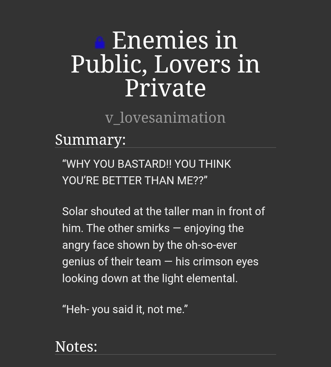 Halilintar/Solar || HaliSol
"Enemies in Public, Lovers in Private"
archiveofourown.org/works/69730541