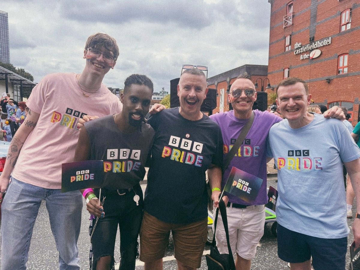 A proud moment walking with BBC Pride yesterday through Manchester as part of <a href="/ManchesterPride/">Manchester Pride</a>'s love parade.

#ManchesterPride #BBCPride