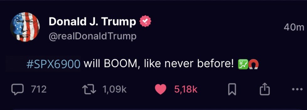#TRUMP is finally one of us… smart guy…

#SPX6900💹🧲