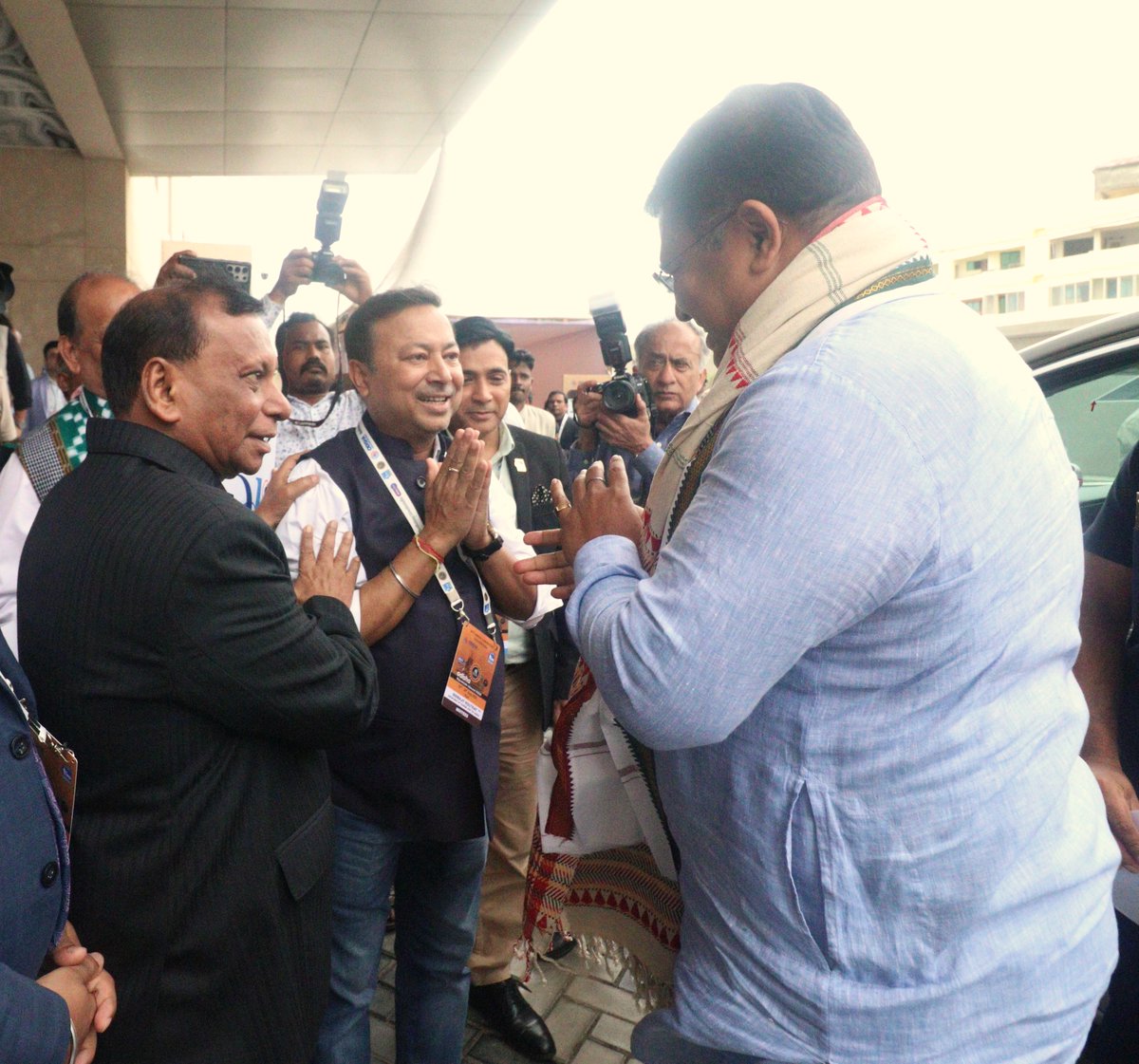 Chairman - IATO Eastern Region and CMD, Swosti Group Dr. J.K. Mohanty welcomes Hon'ble Minister of Law, Works &amp; Excise Govt. of Odisha Shri Prithiviraj Harichandan to #IATO2025 at Swosti Resorts Puri.

 <a href="/iato_india/">The Indian Association of Tour Operators</a> <a href="/PrithivirajBJP/">Prithiviraj Harichandan</a> <a href="/jkmohantySWOSTI/">Dr Jitendra.K.Mohanty</a>