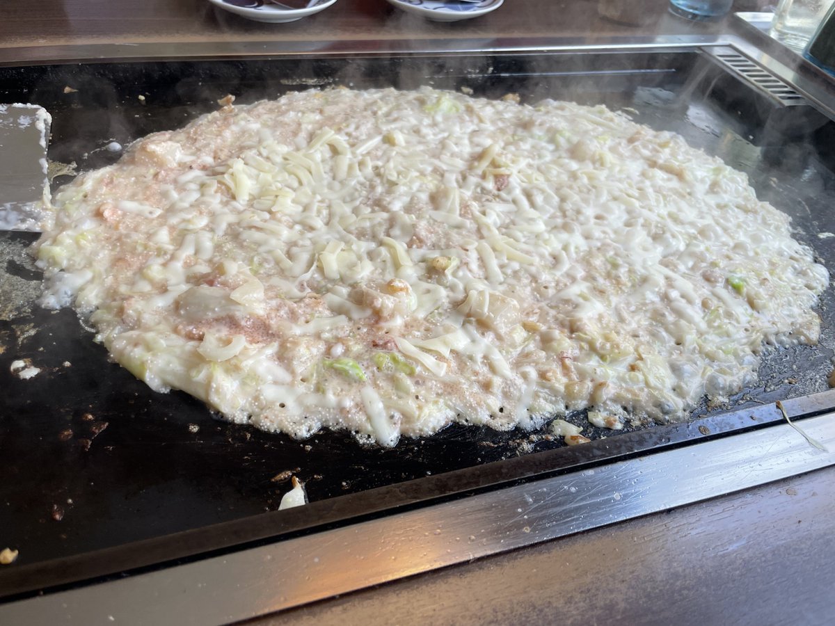 明太チーズもんじゃ美味しかった