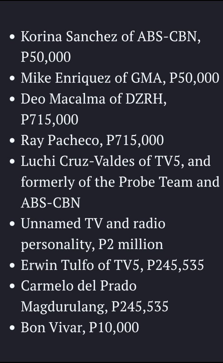 Mariatwitsta's tweet image. This are the journos tagged by Inquirer back then.