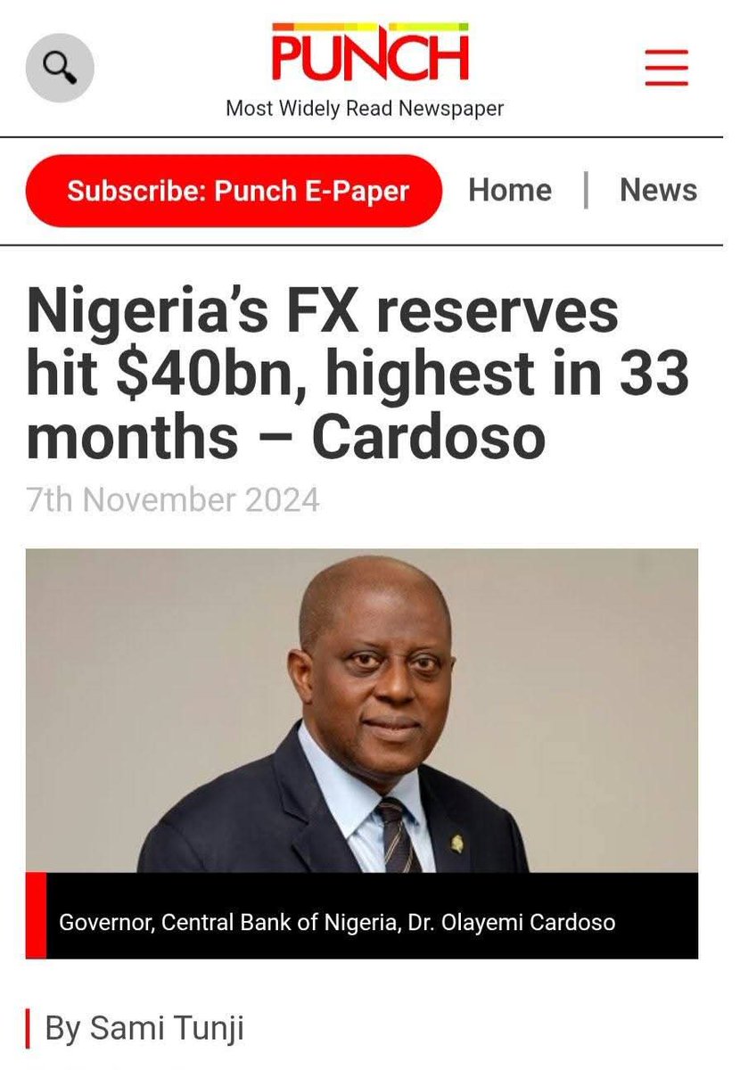 dprof_csc's tweet image. 2024 - Forex reserves hits $40b.

2025 - Forex reserves hits $40b.

Every year, forex reserves is hitting $40b.
#VDM
#BBNajia