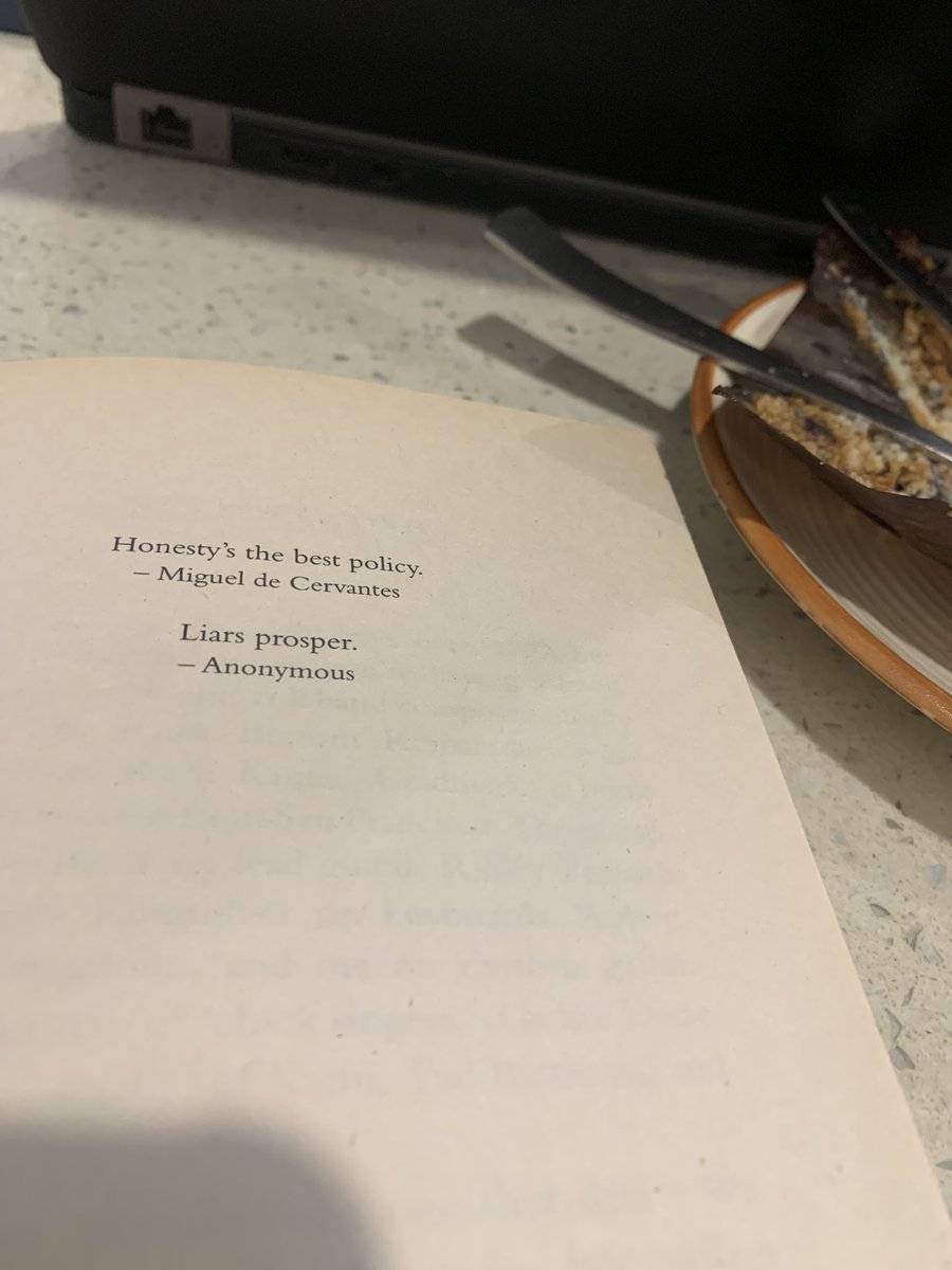 FidgetyExplorer's tweet image. My daughter is working on a datasheet that includes quotes (Work!). Sitting across from her at a café, I start reading Stephen King’s “On Writing” and…

“Honesty’s the best policy.” — Miguel de Cervantes
“Liars prosper.” — Anonymous

Yup, quotes show the way 🫡