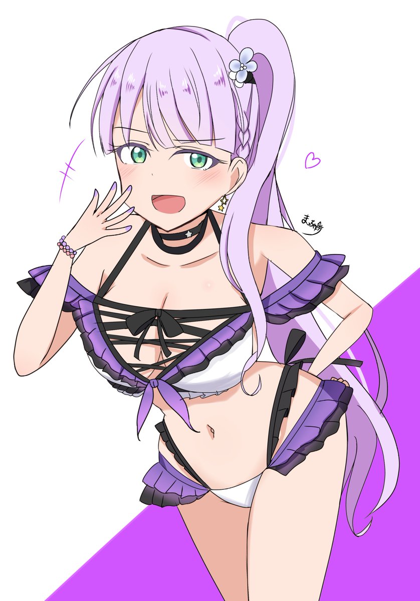 暑いので、水着マルガレーテちゃんです🥵🦋👙
#Liella