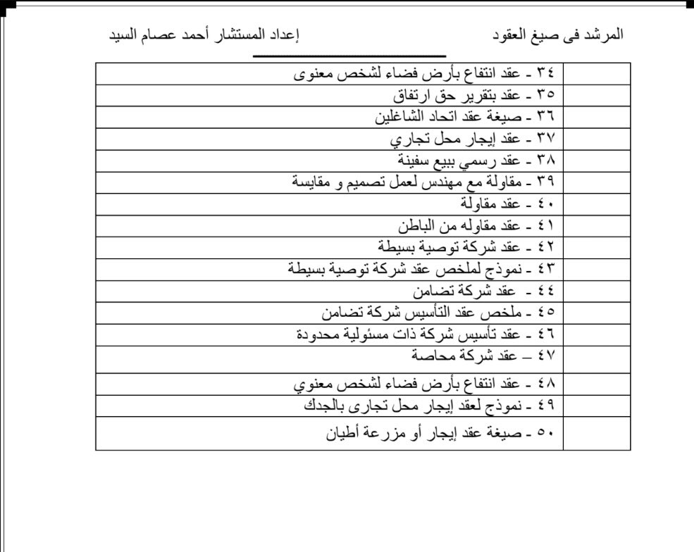 للمحامين والقانونيين والمهتمين بصياغة العقود :

📄ملف قيم يضم أكثر من ٥٠ نموذج عقد جاهز بصياغة قانونية احترافية ومتوافقة مع الأنظمة، يساعدك تختصر الوقت، وتوفّر الجهد، وتضمن جودة العمل القانوني.

احفظ الملف، راح تحتاجه يوم من الأيام ⚖️

drive.google.com/file/d/1L9Bn_w…