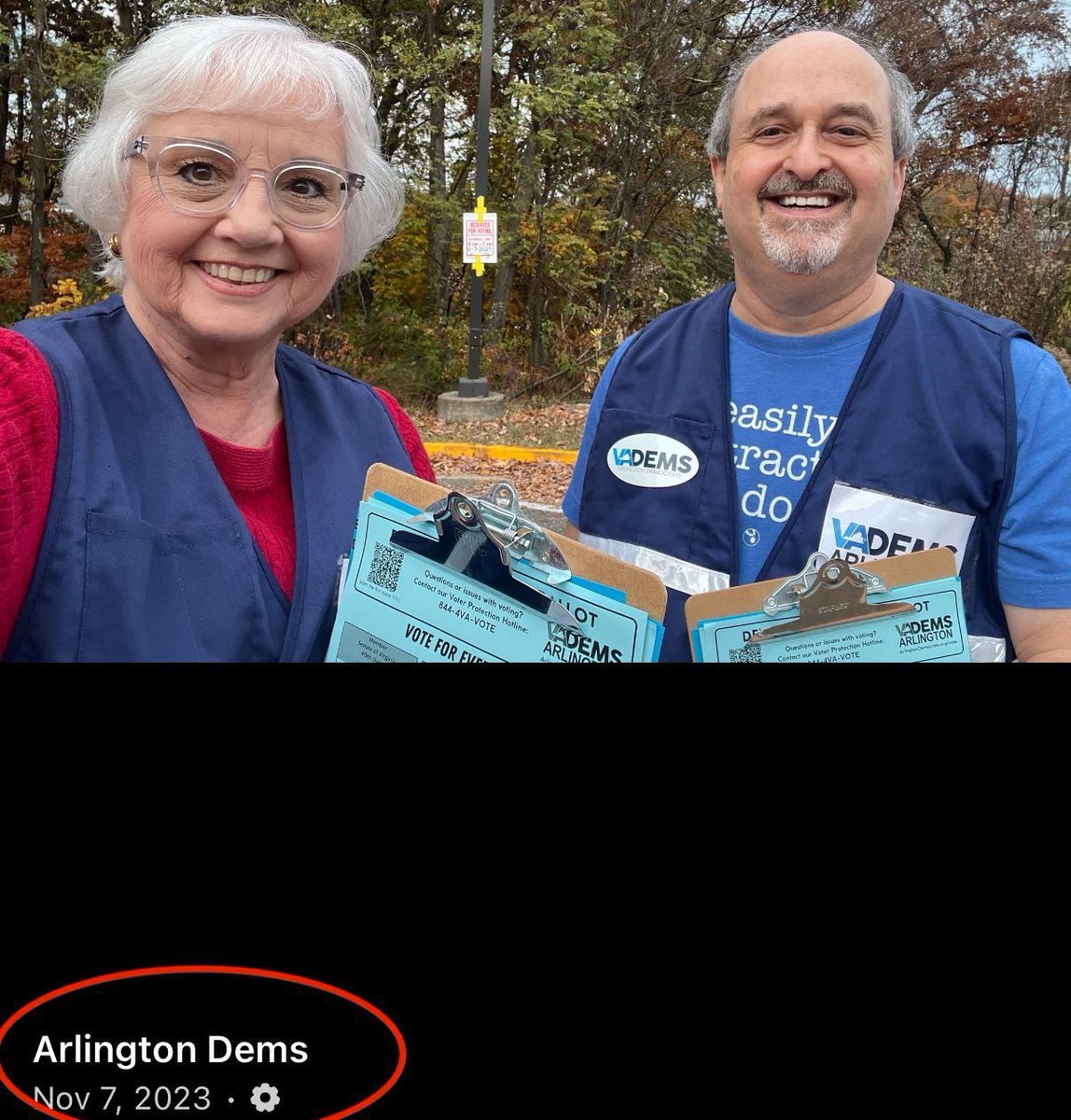 goparlington's tweet image. Arlington Democrats CLAIM Anita Martineau had no affiliation with them, but here she is as an official Election Greeter on Election Day 2023 — featured in both a Facebook post AND an Instagram reel:
