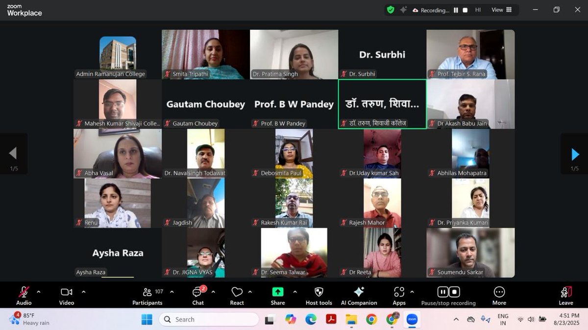 college_shivaji's tweet image. A week-long Online FDP on Indian Knowledge System (Philosophy, Science, Technology &amp;amp; Traditional Medicine) by Shivaji College &amp;amp; MMTTC Ramanujan College concluded successfully 
#IndianKnowledgeSystem #FDP #ShivajiCollege #MMTTC #RamanujanCollege