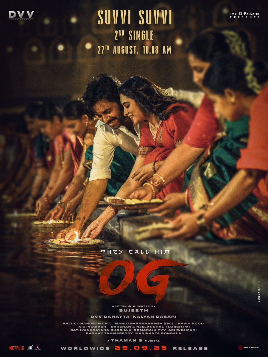 CHANDU ๐
พ ๐
ถ ๐ (@ogblastonsept25) on Twitter photo #SuvviSuvvi ๐
#OGSecondSingle dropping on 27th August at 10 : 08 AM โค๏ธ
#OG #TheyCallHimOG
#OGonSept25
<a href="/PawanKalyan/">Pawan Kalyan</a> <a href="/emraanhashmi/">Emraan Hashmi</a> @SujeethSign <a href="/priyankaamohan/">Priyanka Mohan</a> <a href="/MusicThaman/">thaman S</a> <a href="/DVVMovies/">DVV Entertainment</a> #SuvviSuvvi ๐
#OGSecondSingle dropping on 27th August at 10 : 08 AM โค๏ธ
#OG #TheyCallHimOG
#OGonSept25
<a href="/PawanKalyan/">Pawan Kalyan</a> <a href="/emraanhashmi/">Emraan Hashmi</a> @SujeethSign <a href="/priyankaamohan/">Priyanka Mohan</a> <a href="/MusicThaman/">thaman S</a> <a href="/DVVMovies/">DVV Entertainment</a>