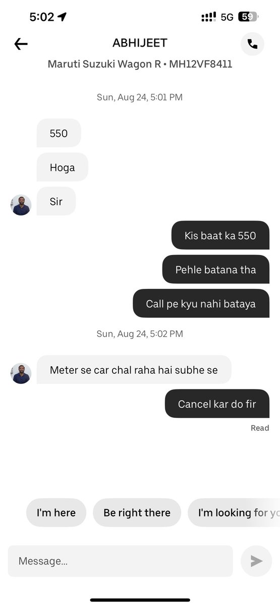 App fare: ₹285
Driver demand: ₹550

This is daily reality in Pune. No checks, no accountability. <a href="/PMCPune/">PMC Care</a> @MahaTransport <a href="/Uber_India/">Uber India</a> — who ensures commuters aren’t looted?

Public transport is broken. Citizens are paying the price.

#Pune #PublicTransport