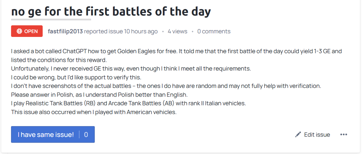 Just put in my bug report for the War Thunder devs I hope they answer me soon.