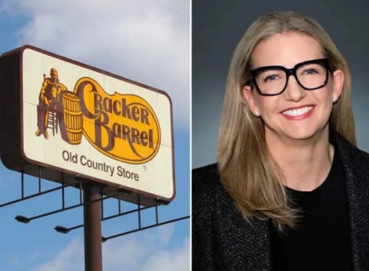 Cracker Barrel's new Woke DEI CEO Julie Felss Masino's move to make the restaurant’s branding appear less white, less hateful, and less southern, which included the removal of the nostalgic nice old white guy from the logo, has led to a $250 million loss in company’s stock value,