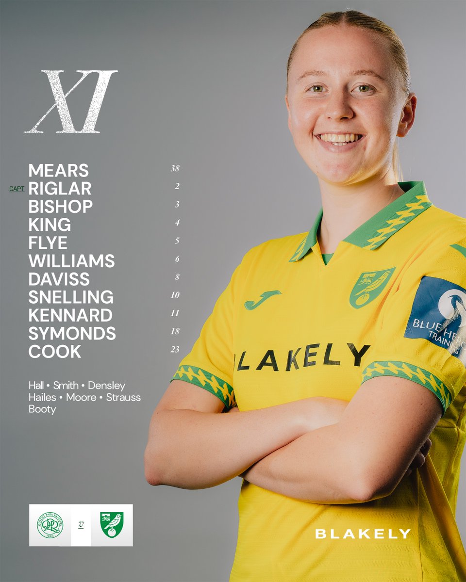 NorwichCityWFC's tweet image. Our team to face QPR 👊