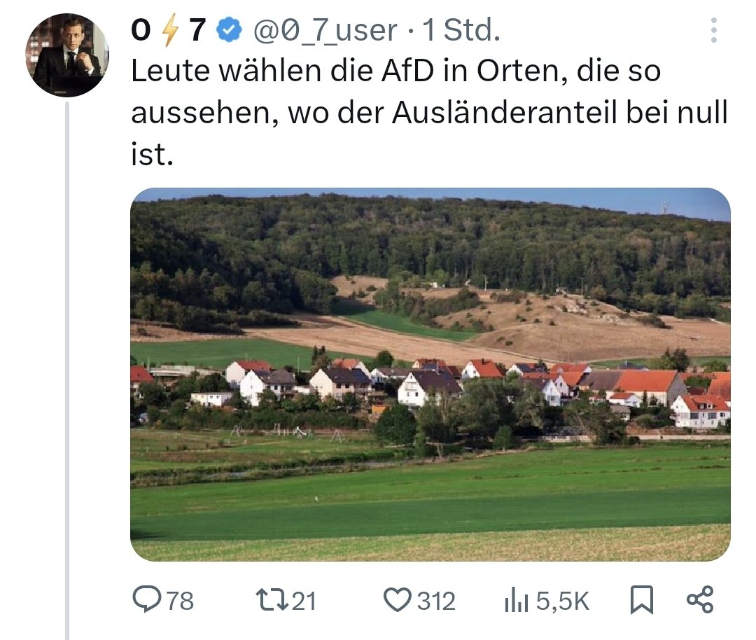 Freiheit und Identität (@nie_mehr_krieg) on Twitter photo Antideutsche picken sich kleine Gemeinden raus in denen die Bewohner aus Notwehr AfD wählen um nicht "bereichert" zu werden wie der Nachbarkreis und denken sie hätten damit einen Punkt. 🚬 Antideutsche picken sich kleine Gemeinden raus in denen die Bewohner aus Notwehr AfD wählen um nicht "bereichert" zu werden wie der Nachbarkreis und denken sie hätten damit einen Punkt. 🚬