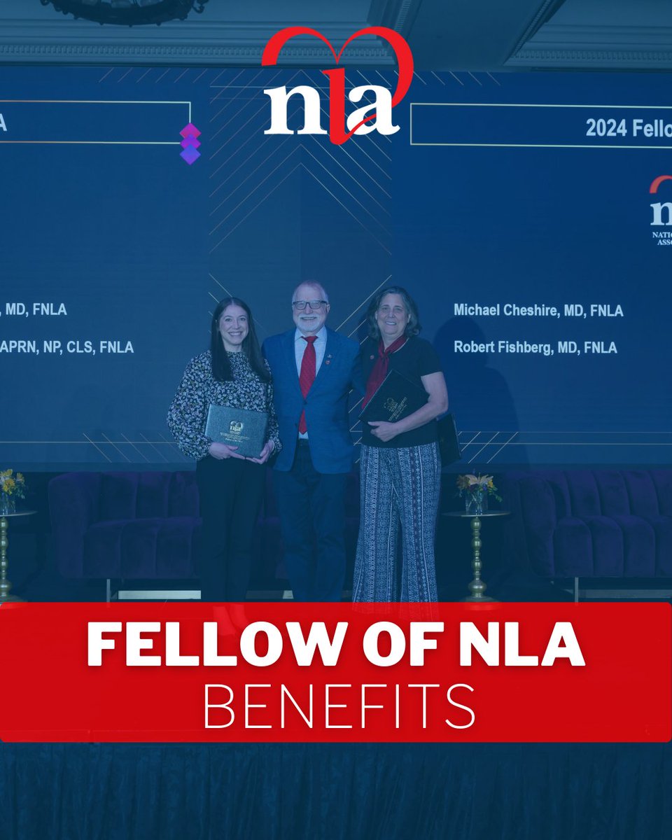 nationallipid's tweet image. Becoming a Fellow of the NLA (FNLA) is more than an honor — it’s recognition as a true leader in advancing lipid science and patient care.🌟

➡️Swipe to see the exclusive perks of fellowship.

Nominate a colleague today: lipid.org/fellows

#Lipidology #MedicalLeadership