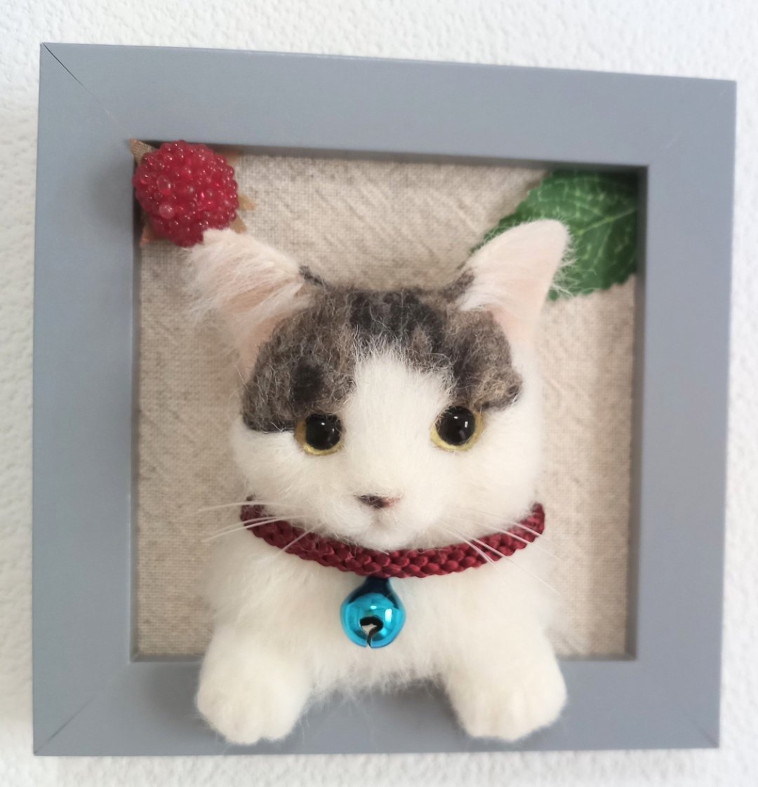 羊毛フェルト 猫 ハンドメイド 璃人※断捨離中 羊毛フェルト 猫 ハンドメイド 璃人※断捨離中 羊毛フェルト 猫