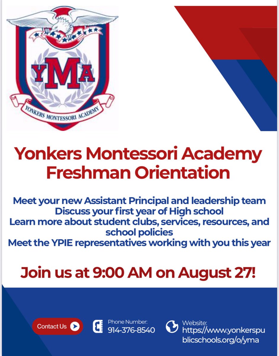 YMA Welcome Home 9th grade orientation <a href="/YonkersSchools/">Yonkers Public Schools</a>