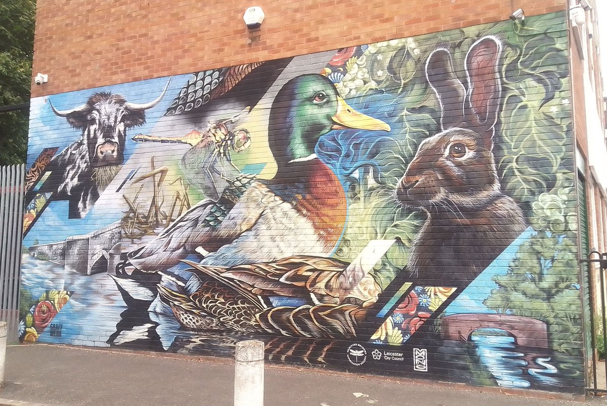 A planned 4-miler became a 7-miler today when I set out late and had to jog to the meeting point. 😬

Photo is a 'muriel' at the entrance to Aylestone Meadows. 🐮🦆🐰☺️