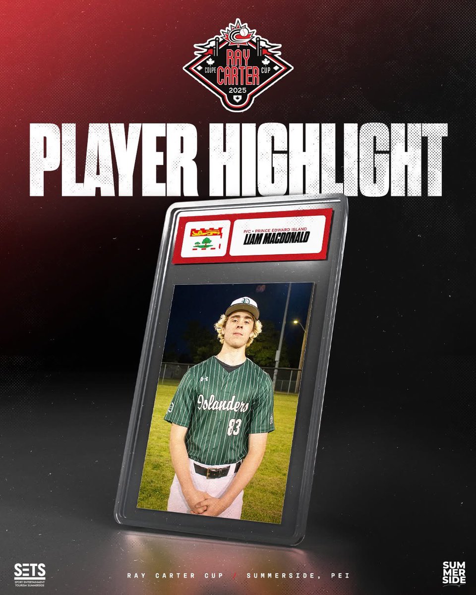 PLAYER HIGHLIGHT ⭐️

Summerside’s own Liam MacDonald of SABA is representing Team PEI at the 2025 Ray Carter Cup! After helping his team capture the Provincial Championship in 2024, he now takes his game to the national stage.

#SummersideBaseball | <a href="/summersidePEI/">City of Summerside</a>