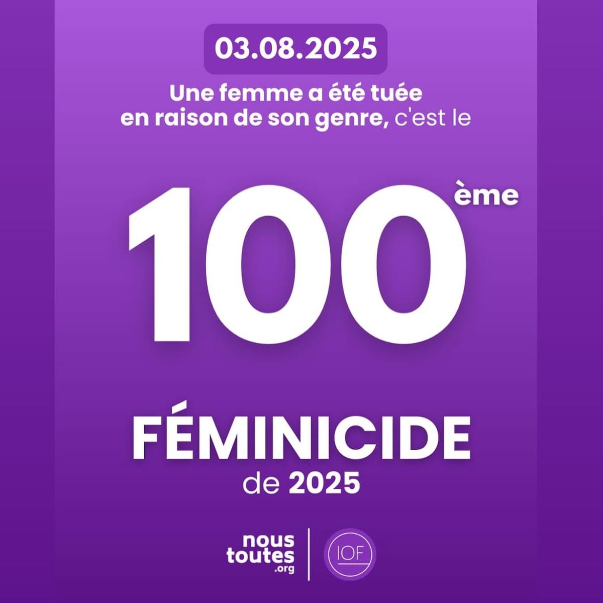 [TW féminicide]

Elle s’appelait Armella. 
Elle avait 19 ans. 

Elle se rendait avec une amie sur une plage en fin de journée. 

Un homme a été interpellé. 
Il a avoué.  

C’est le 100e féminicide de l’année. 

Repose en paix Armella. 🕊️