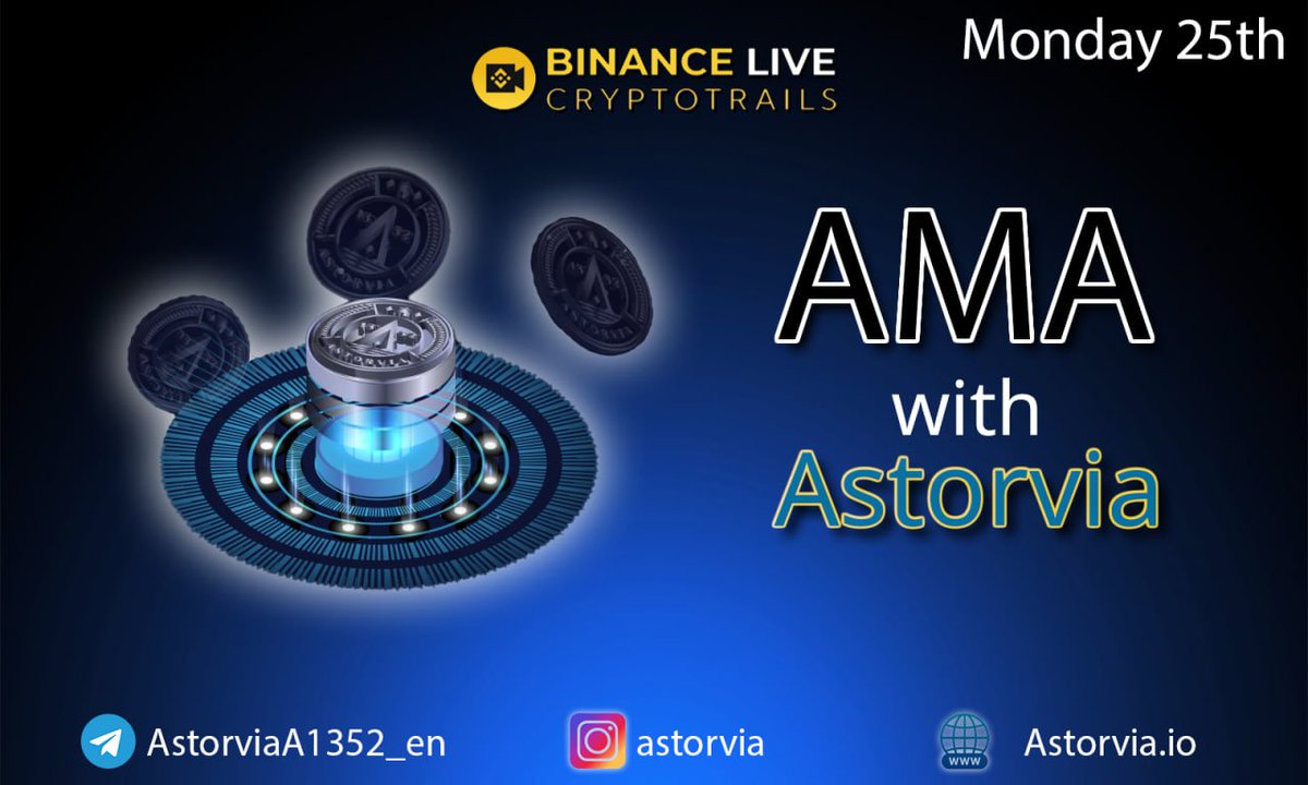 🔥 It’s AMA time on Binance Live!
📅 Monday, 25th
💎 Meet Astorvia and learn what’s next!
🎥 Don’t miss your chance to get exclusive insights.
👉 Watch Live: binance.com/en/live/video?…
Telegram: AstorviaA1352_en | IG: @astorvia | 🌐 Astorvia.io