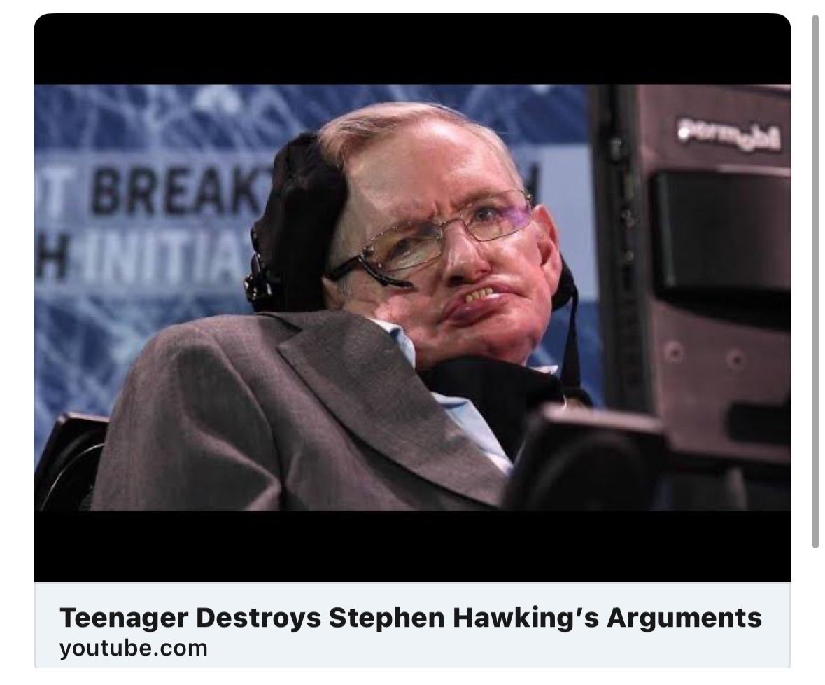 youtu.be/gREDVK28BcU?si…

Watch Vivaan’s video where he answers the questions Stephen Hawking raised about God.

#proudcast #youthofbharat #vivaankarulkar