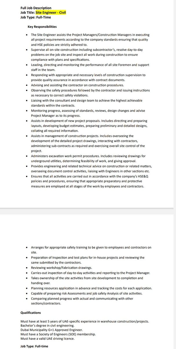 Mohandes_pon's tweet image. Urgent Hiring: Civil Site Engineer &amp;amp; AutoCAD Draftsman – Dubai.

#JobVacancy_Alert
#uaejobs
#engineeringjobs 
#construction
#Dubaijobs