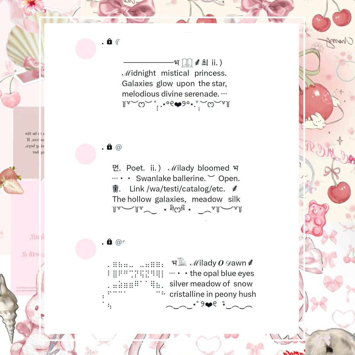 etheraxl's tweet image. Hellu, help repost..thankyou #zonauang

Dalam rangka comback setelah lama tak up, aku membawa ready stock pinned elegant yang bisa di bawa pulang sekarang hanya dengan 6.000/item nya, yuk sung cus amankan

🎀🧸🖇🪜🧁