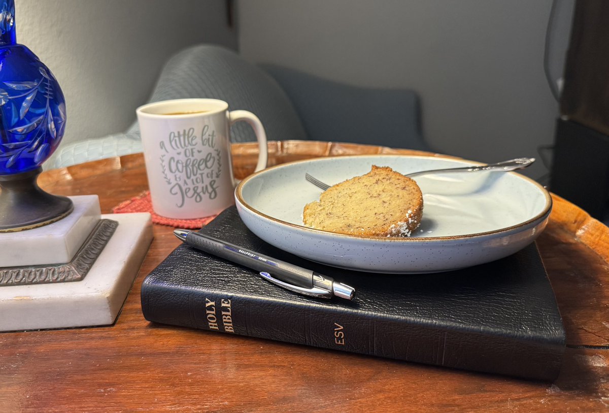 Good morning everyone! “Man does not live by [banana bread] alone, but by every word that comes from the mouth of God.”
~Matthew 4:4 (my translation)😊