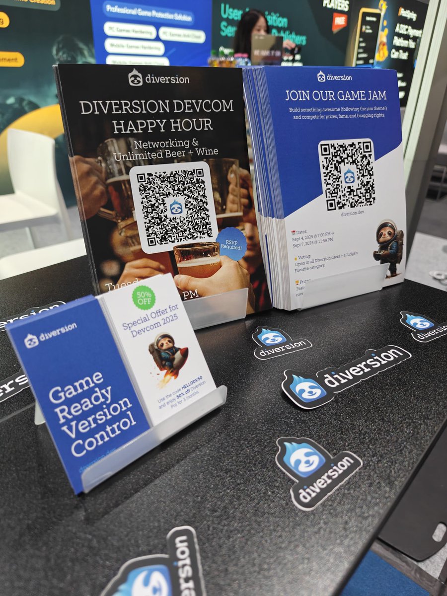 diversion_hq's tweet image. What an incredible week at #devcom & #gamescom✨
Loved meeting new faces, reconnecting with old friends & hearing warm words from diversion users 💙
Two words: THANK YOU! 🙌
#VersionControl #diversion #GameDev