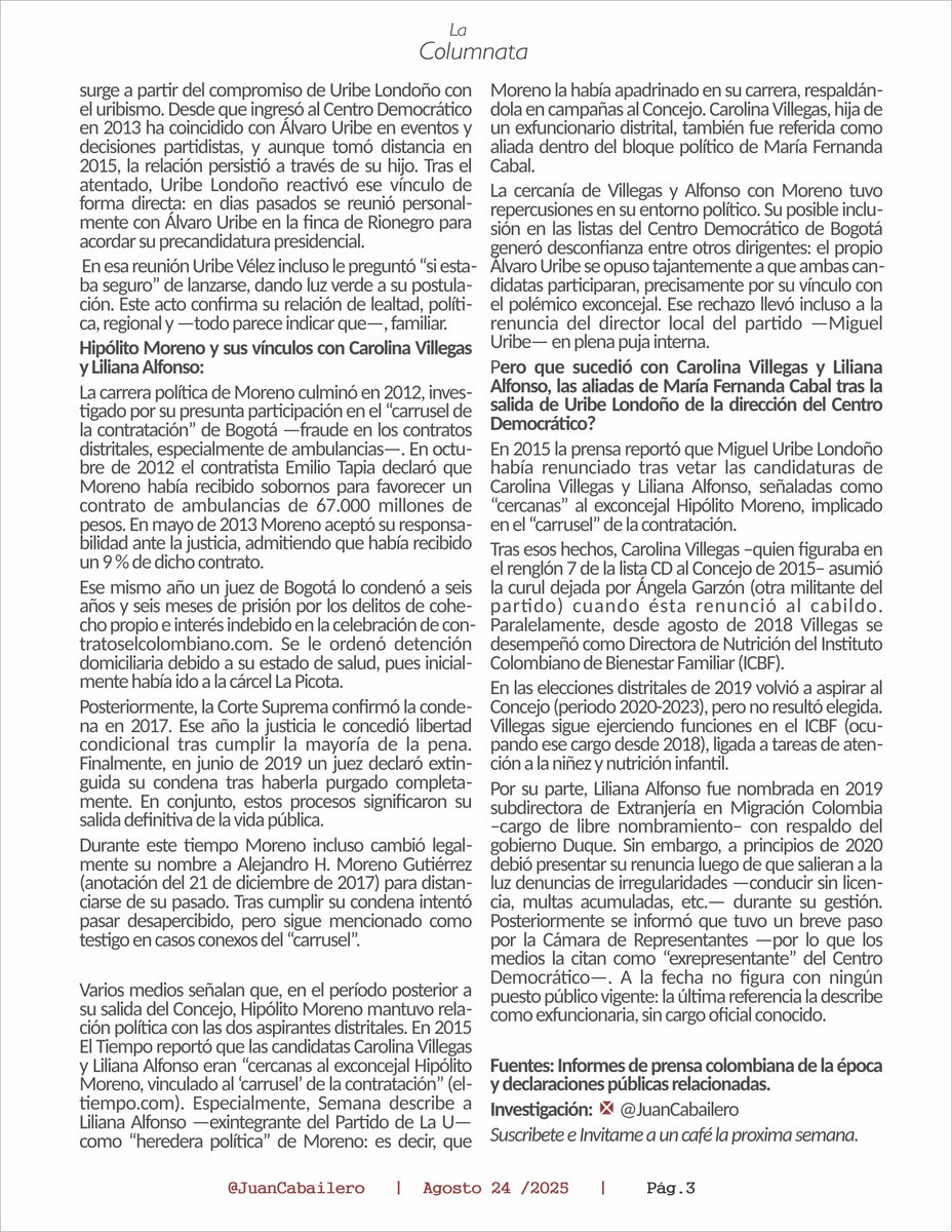 JuanCabaIlero's tweet photo. Columna Dominical #EnemigosIntimos
#JuntaDeNarcotrafico #Elecciones2026 Daniel Coronell Grok #LágrimitasQueMatan #laferiadelasflores #LaLocaDelSenado #impuestosclaros #losdanieles #LaColumnata
#FelizDomingo
https://t.co/fOyQBXOgWL
https://t.co/bqaAuBKuOH