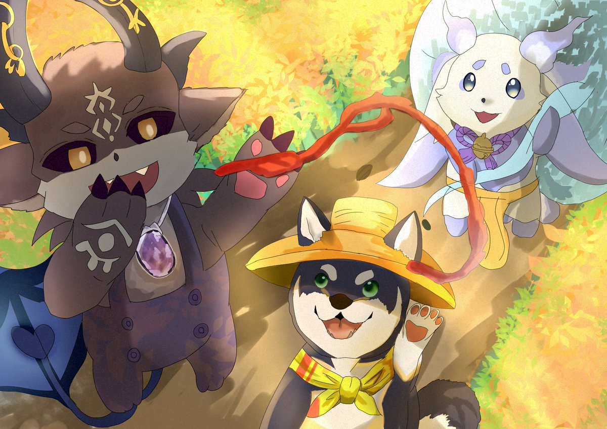 初めてのＦＡ描いてみたー
可愛く描けたかな？
皆様に届けー！！

#しばのドッグタグ 
#でびるさまにささげるえ 
#るんるんびじちかん 
#ふらっふぃい