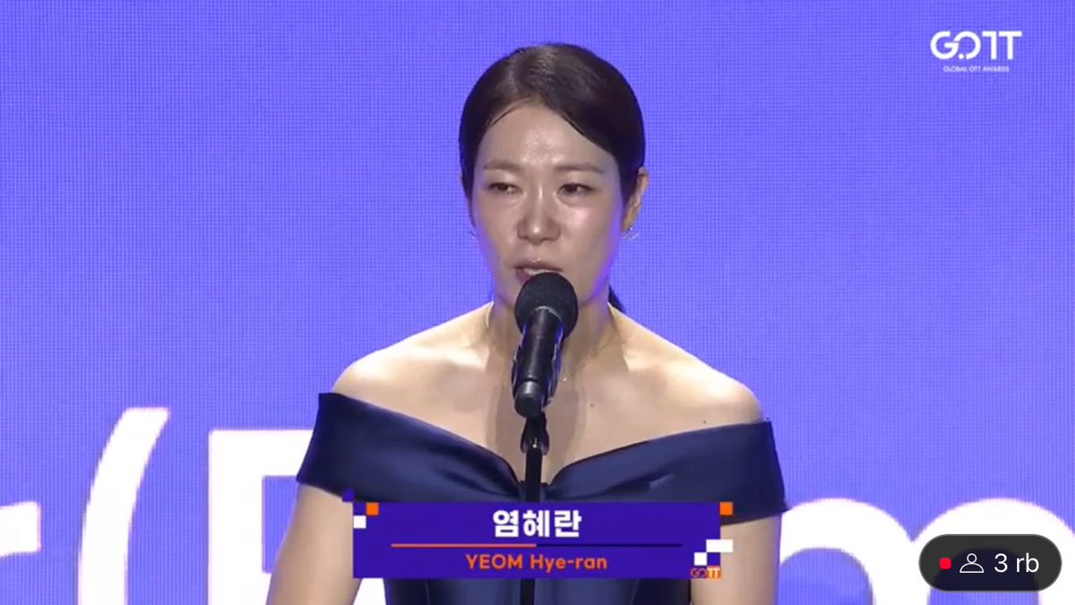 Congratulations to Yeom Hyeran winning 'Best Supporting Actor (Female)' at the 2025 Global OTT Awards for 'When Life Gives You Tangerines'