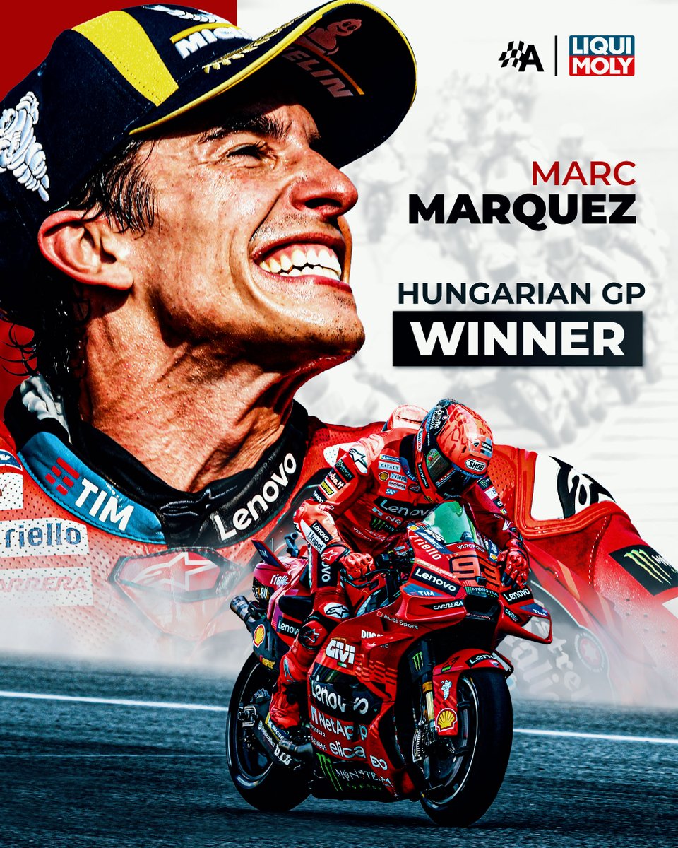 SEVEN SPRINT WINS IN A ROW.
SEVEN GRAND PRIX WINS IN A ROW.

Marc Marquez continues his victory run in Hungary! #MotoGP