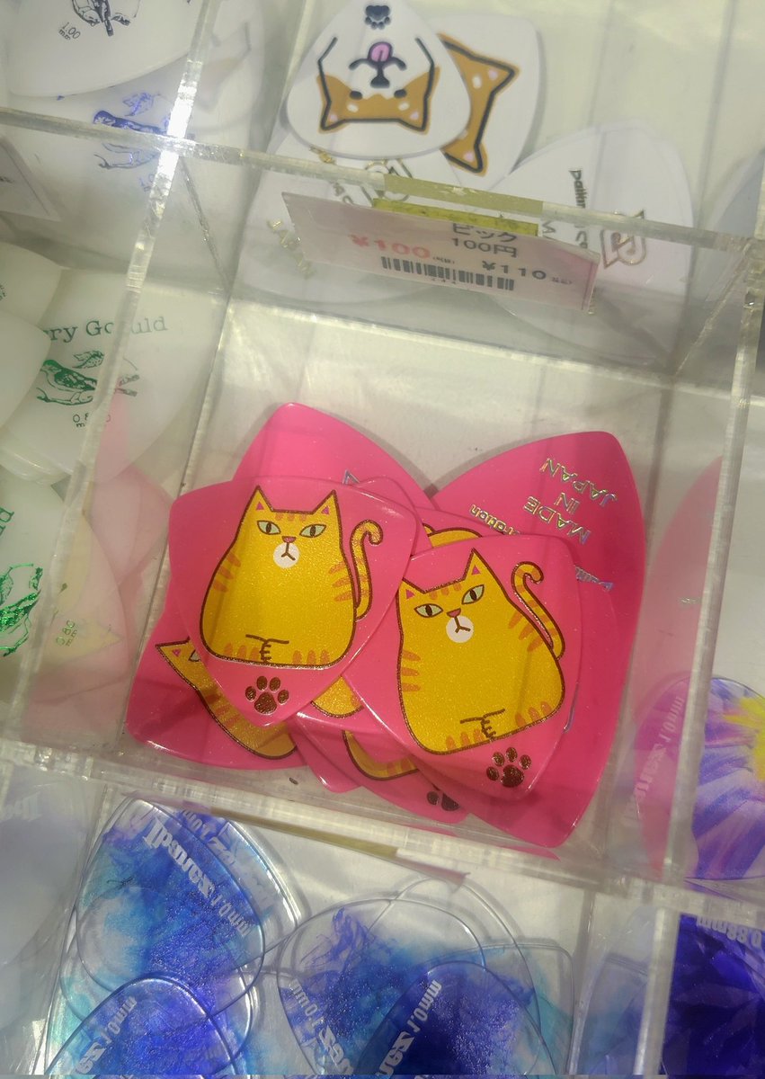 今日行った楽器屋で可愛いピック見つけた🐱