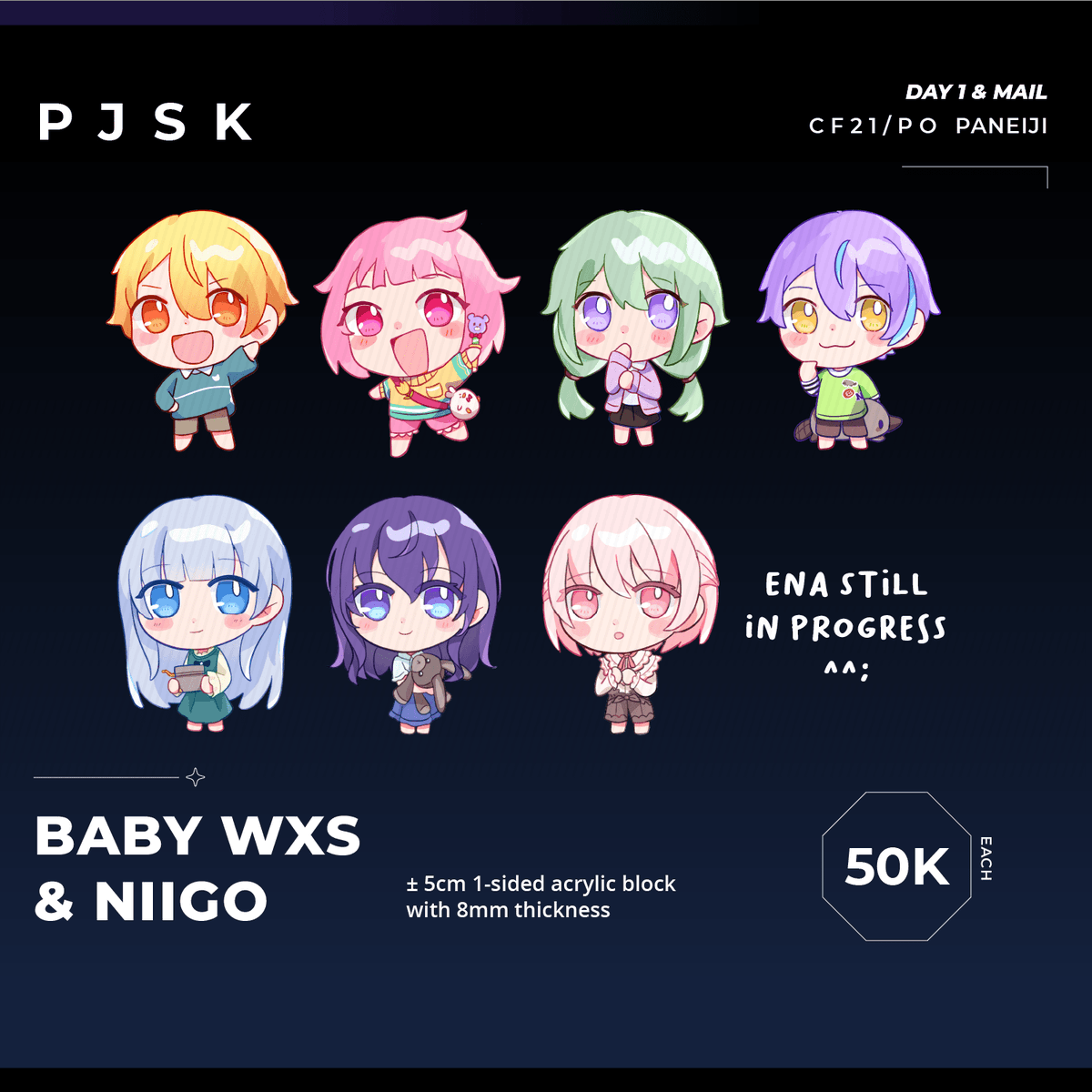 [RTs &amp; likes appreciated!💗]

Halooo my PO for CF21 is now open \(^O^)/

💖 Project Sekai 
📍 Day 1 pick-up &amp; mail order (NO OTS)
📅 24 Aug - 7 Sep 23.00 (WIB)
🔗 forms.gle/dvVW3fTCZn5nN1…

#comifuro21 #comifuro21catalog
[1/3] #warungprsk #warungproseka