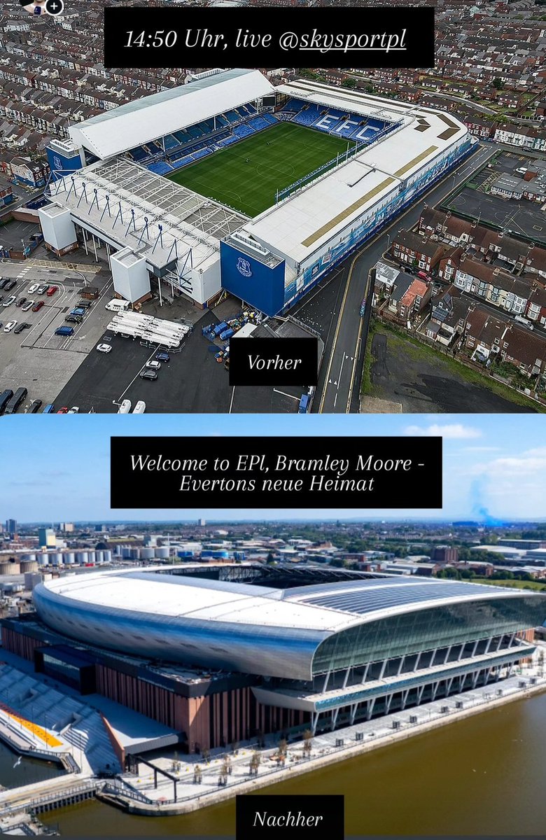 Everton zieht offiziell ins neue Stadion!

Welches ist euer Lieblingsstadion? Und warum?
Was braucht ein Stadion für euch?
