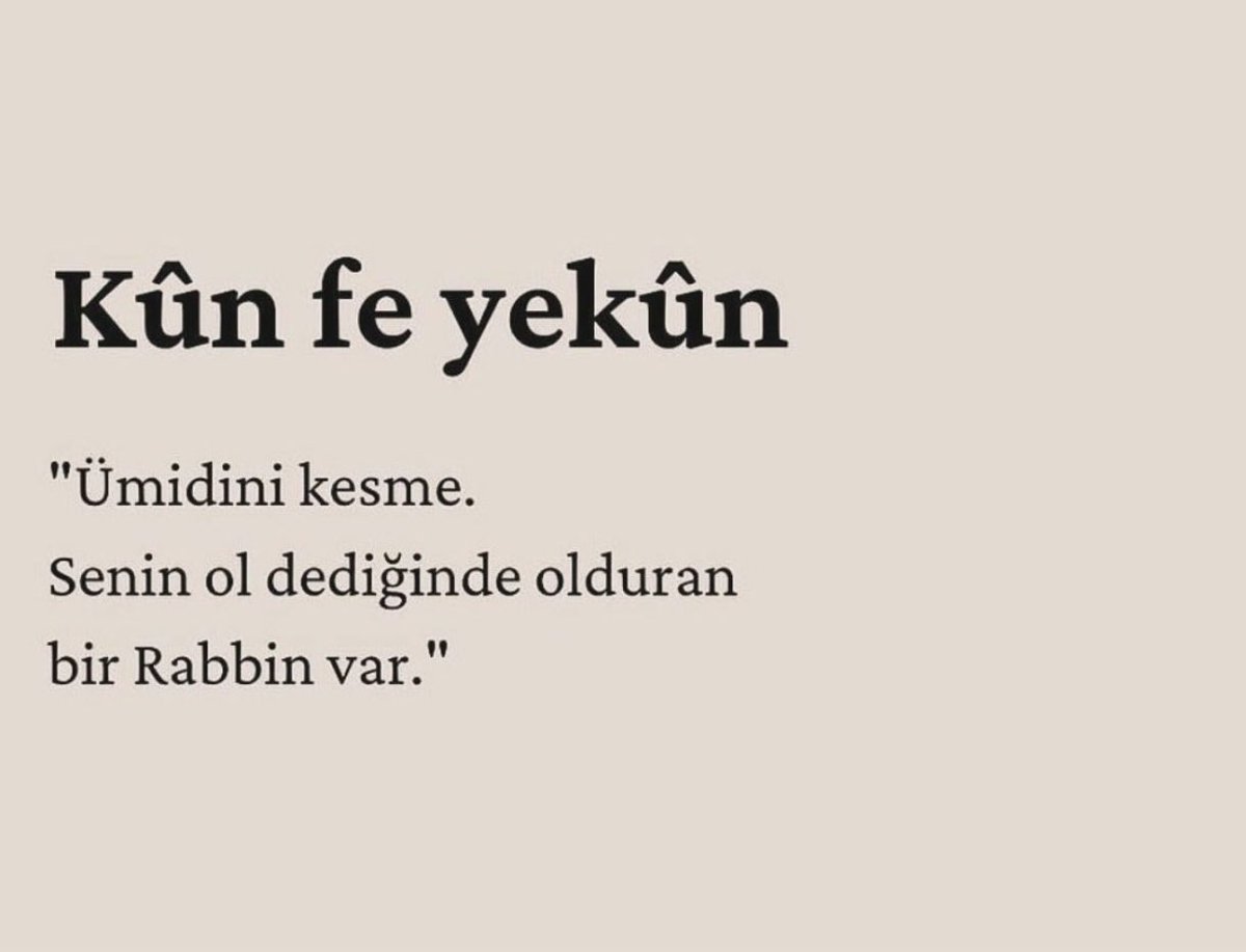 “Ümidini kesme”